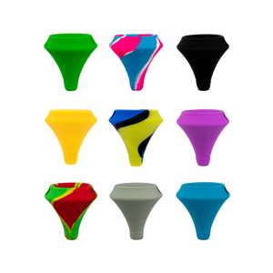 This is the MouthPeace silicone personal mouthpiece available at Ritual Colorado. Compatible with a wide variety of water pieces, these sleek mouthpieces offer a clean, germ-free smoking experience.