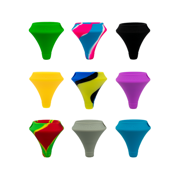 This is the MouthPeace silicone personal mouthpiece available at Ritual Colorado. Compatible with a wide variety of water pieces, these sleek mouthpieces offer a clean, germ-free smoking experience.