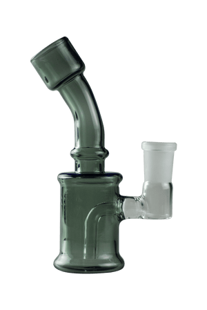 This is the Oil Can glass rig from Ritual Glass available at Ritual Colorado. A compact and portable travel rig featuring a 14mm female connection for easy compatibility with your dry herb and dab devices.