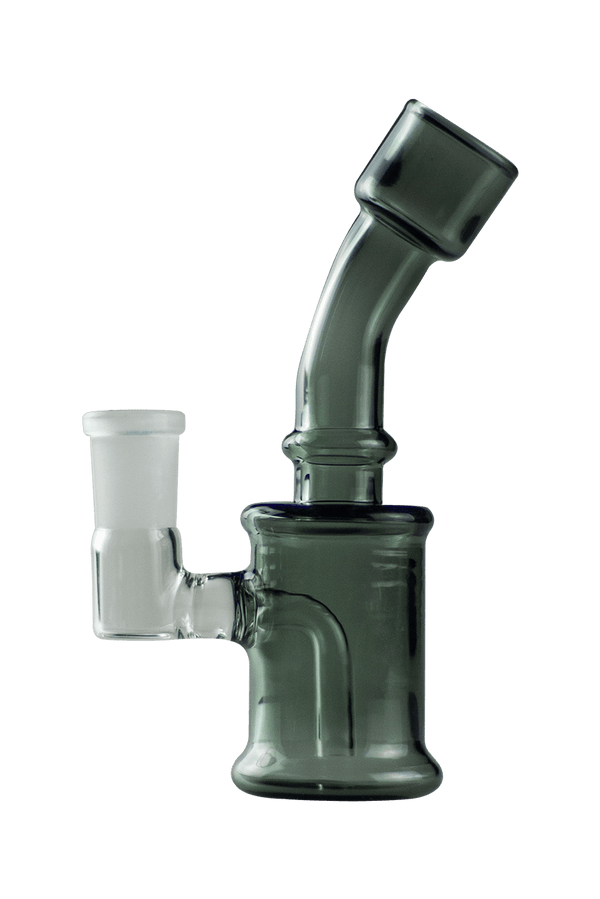 This is the Oil Can glass rig from Ritual Glass available at Ritual Colorado. A compact and portable travel rig featuring a 14mm female connection for easy compatibility with your dry herb and dab devices.