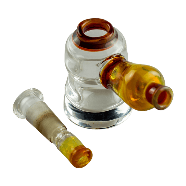 This is the Pocket Bub from Technicolor Tonys available at Ritual Colorado. A convenient heady travel piece featuring a 10mm female connection for easy compatibility with your quartz banger or Dynavap. 