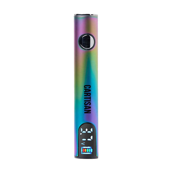 This is the Rainbow Pro Pen Neo 400 510 Thread Battery from Cartisan available at Ritual Colorado. Featuring a colorful digital screen and discrete size this is an awesome portable cartridge battery.