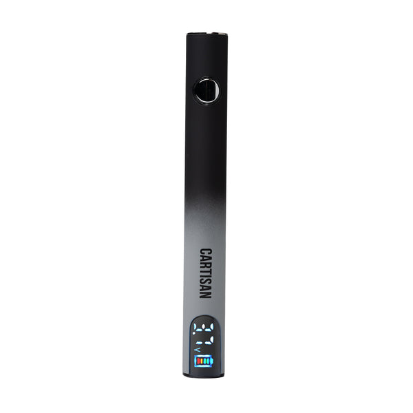 This is the Charcoal Pro Pen Neo 900 510 Battery by Cartisan available at Ritual Colorado. Featuring a powerful 900 mAh battery and colorful LED screen this is a discrete cart battery at a great price.