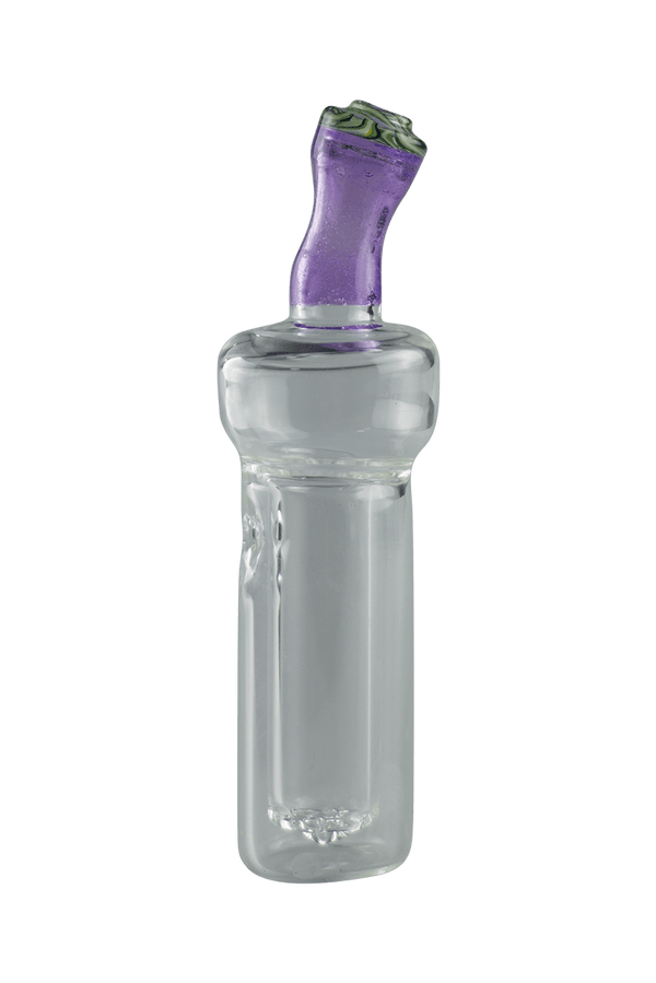 This is the Purple & Green Shredder Glass Switch 2 Top by Technicolor Tony available at Ritual Colorado. These handmade glass upgrades for your Dr. Dabber eRig include a 4-hole perc and stylish designs. 