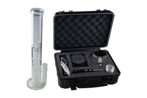 This is the Qaroma XL + The Judge Ball Vape Bundle available at Ritual Colorado. Pairing a top quality all quartz ball vape with the powerful The Judge water piece this setup delivers huge rips and outstanding flavor.