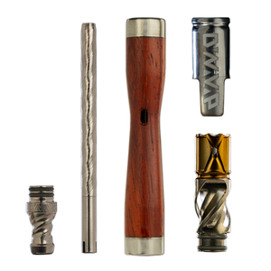 This is the WoodWynd from Dynavap available at Ritual Colorado. It features a Helix Titanium Tip and Padauk hardwood body for a refined dry herb vaporizer experience. The 10mm mouthpiece and convenient air port allow for maximum session customization. Check out the latest portable dry herb device from Dynavap at Ritual Colorado today!