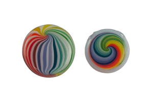 These are Rainbow Disc Pendants from Technicolor Tony available at Ritual Colorado. The beautiful rainbow pendants makes for a fun jewelry piece and accessory!