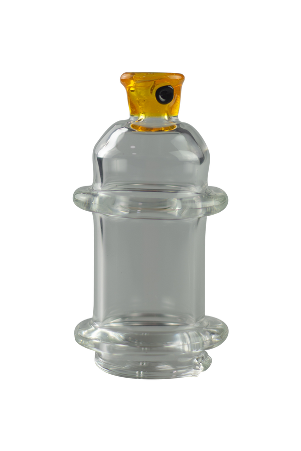 These are Spray Can Peak Dry Tops by Technicolor Tony available at Ritual Colorado. Featuring colorful accent mouthpieces and a clear body, these are a sweet upgrade for your Puffco Peak or Peak Pro.
