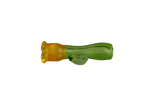 This is the Orange Glass Tulip Chillums by Technicolor Tony available at Ritual Colorado. Featuring vibrant colors and made here in Denver, Colorado these are a sweet handmade one-hitter option.