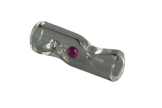 These are Ruby Glass Joint Tips by Ritual Essentials available at Ritual Colorado. These stylish tips are made in Colorado and feature a floating 3mm Ruby Terp Pearl.