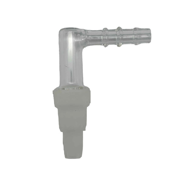 This is a 10/14/19mm Standard Glass Whip Adapter available at Ritual Colorado. These adapters fit Standard size (1/4" inner diameter) flexible whip tubing and include notches on the whip connection to hold everything in place.