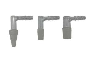 These are Standard Glass Whip Adapters available at Ritual Colorado. Available with either 10/14/19mm, 14mm or 19mm connections these adapters fit Standard size (1/4" inner diameter) flexible whip tubing.