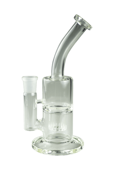 This is the Shower Beer glass rig from Ritual Glass available at Ritual Colorado. A powerful 19mm glass rig featuring an open showerhead perc for big hits with very little draw resistance.