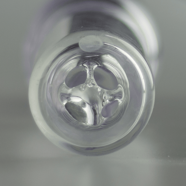 This is the Purple & Green Shredder Glass Switch 2 Top by Technicolor Tony available at Ritual Colorado. These handmade glass upgrades for your Dr. Dabber eRig include a 4-hole perc and stylish designs. 