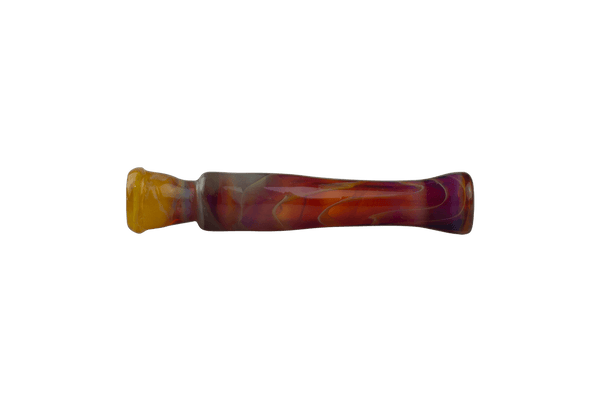 These are Amber Purple Chillums by Technicolor Tony available at Ritual Colorado. Handmade here in Denver, Colorado these stylish one hitters are the perfect on-the-go glass piece.