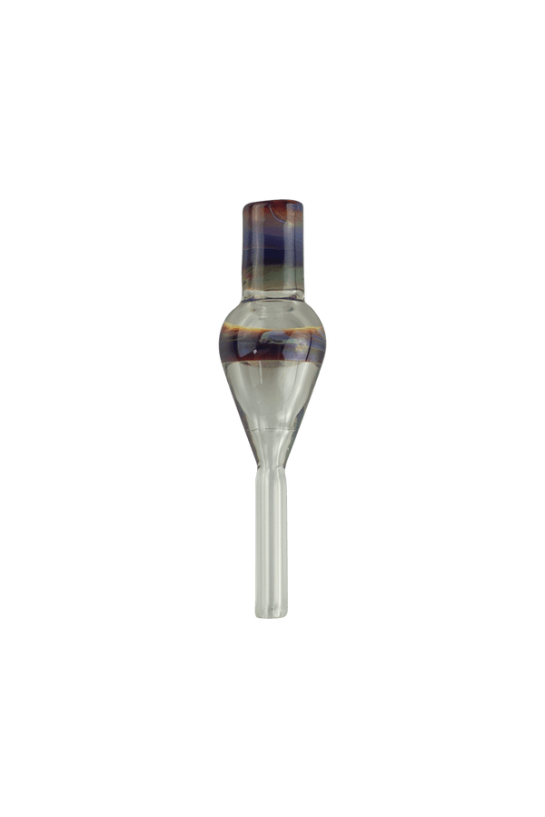 This is the Amber Purple Regular (7mm) Dart Whip Mouthpieces by Biting Glass available at Ritual Colorado. These sleek mouthpieces securely fit into your 1/4" inner diameter tubing and provide a refined experience.