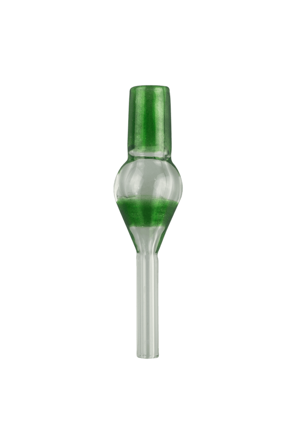 This is the Sparkly Green Regular (7mm) Dart Whip Mouthpieces by Biting Glass available at Ritual Colorado. These sleek mouthpieces securely fit into your 1/4" inner diameter tubing and provide a refined experience.