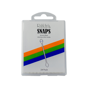 These are Randy's Snaps alcohol filled cleaning cotton swabs available at Ritual Colorado. These convenient cleaning swabs are perfect for cleaning your dabbing atomizer or dry herb vaporizer oven. 