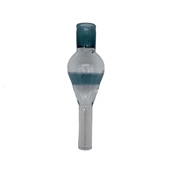 This is the Sparkle Blue High Ariflow (10mm) Dart Whip Mouthpieces by Biting Glass available at Ritual Colorado. These sleek mouthpieces securely fit into your 3/8" inner diameter tubing and provide a refined experience.