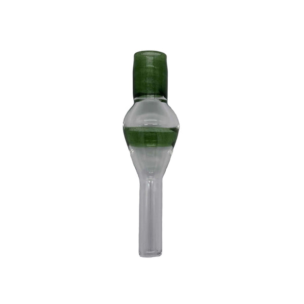 This is the Sparkle Green High Ariflow (10mm) Dart Whip Mouthpieces by Biting Glass available at Ritual Colorado. These sleek mouthpieces securely fit into your 3/8" inner diameter tubing and provide a refined experience.