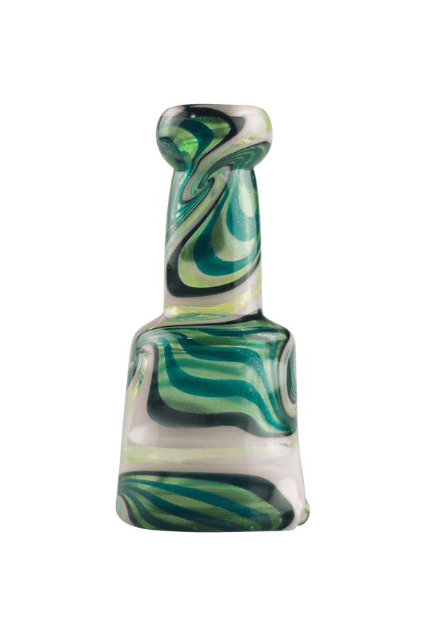 This is the Wig Wag Puffco Peak Dry Top from Technicolor Tonys available at Ritual Colorado. Featuring a multi-color swirling base accented by a bright colored mouthpiece these are a great locally made upgrade to your eRig.