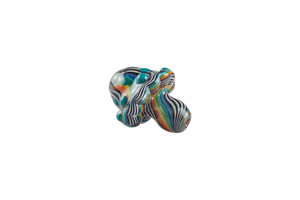 This is the Teal Shroom Carb Cap by Technicolor Tonys available at Ritual Colorado. A beautiful heady dabbing accessory it features a central air hole as well as small ridges under the "gills" for easy air control. 