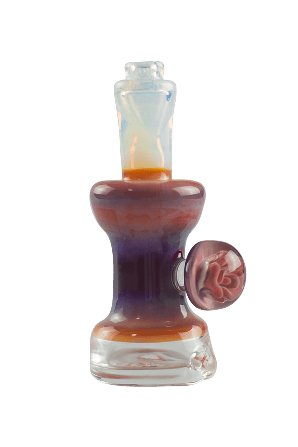 This is the Collab Vibrant Rose Puffco Peak Dry Top by Technicolor Tony and Biting Glass available at Ritual Colorado. A fun upgrade from your erig made right here in Denver, Colorado