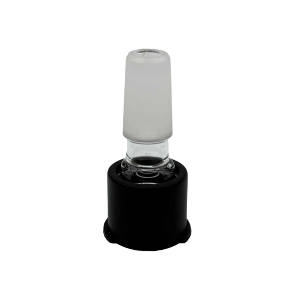 This is the 14mm Glass Water Pipe Adapter for the Storz & Bickel VEAZY available at Ritual Colorado. A sleek adapter that allows you to run your vaporizer through a glass piece for smooth water filtration.