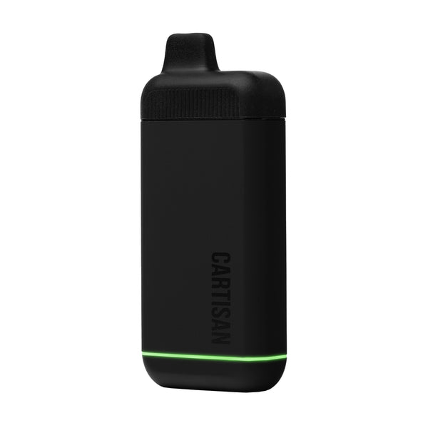 This is the Veil Bar Flow by Cartisan available at Ritual Colorado. A sleek 510 battery featuring auto-draw capabilities or double-click for the built-in fan to crank out vapor for you.