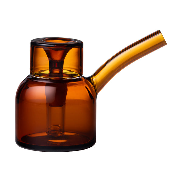 This is the Amber Vesper Bubbler by NWTN Home available at Ritual Colorado. A fun water bubbler with matching glass bowl for refined hits of your favorite flower. 