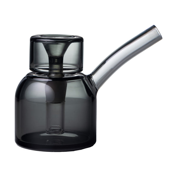 This is the Charcoal Vesper Bubbler by NWTN Home available at Ritual Colorado. A fun water bubbler with matching glass bowl for refined hits of your favorite flower. 