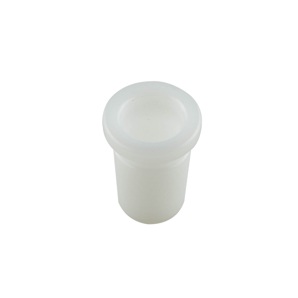 This is a 19mm/14mm Reducer Glass Accessory available at Ritual Colorado. This convenient adapter features a 19mm male connection and a 14mm female connection to easily downsize your female glass connection! Just drop it in the 19mm female connection and you have a stable 14mm ready for your favorite bowl, banger or dry herb vaporizer. 