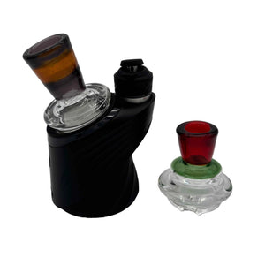 These are Wide Airflow Puffco Peak Dry Tops by Technicolor Tony available at Ritual Colorado. Combining sleek colors with a wide mouthpiece offering smooth airflow and huge rips!
