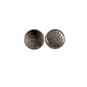 These are stainless steel dosing caps that work with Storz & Bickel vaporizers (Mighty+ Crafty+. Venty) and are available at Ritual Colorado. These dosing caps help keep your vaporizers oven clean for longer and also offer easy bowl swapping and reloading on the go. 