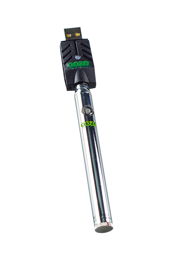 This is the Twist Slim Pen 510 Battery by Ooze, available at Ritual Colorado. Featuring a fully adjustable slider, temperatures can be controlled via the twist knob on the bottom of the battery. A convenient portable 510 battery for carts the twist slim pen is a great battery at a great price.