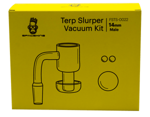 This is the Terp Slurper Vacuum Kit from Spaceking available at Ritual. Featuring a terp slurper vacuum banger, terp pearls, and a capping terp marble.