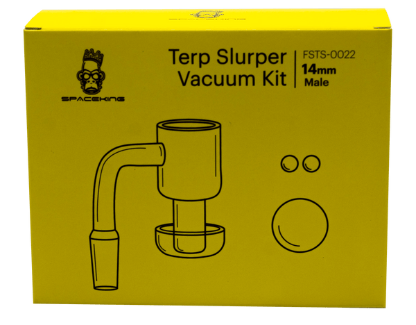 This is the Terp Slurper Vacuum Kit from Spaceking available at Ritual. Featuring a terp slurper vacuum banger, terp pearls, and a capping terp marble.