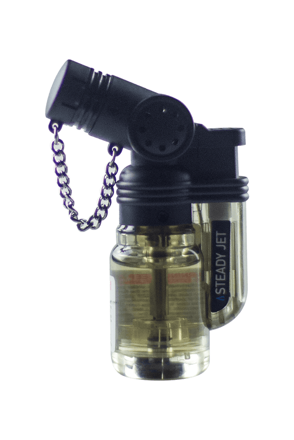 This is the Mini Butane Torch Lighter from Steady Jet available at Ritual Colorado. A powerful and compact butane torch perfect for Dynavap and Vapman sessions.