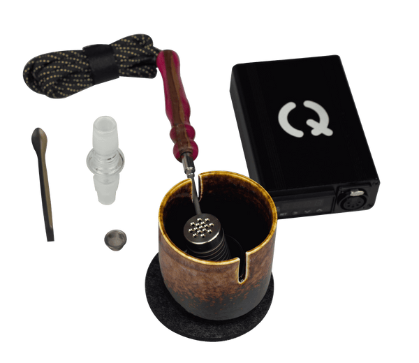This is the Taroma 360 GO Kit from QaromaShop available at Ritual. A revolutionary ball vaporizer combining conduction and convection heating for an incredibly efficient extraction. Featuring a customized hard plastic protective case the GO Kit is ready for any adventure. 