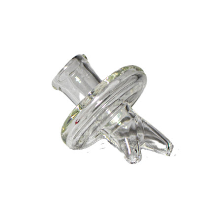 This is the Dual-Directional Carb Cap from Ritual Glass available at Ritual. It features two directional air holes for maximum movement inside your banger. Compatible with a wide variety of dab quartz and slurpers this is a great everyday carb cap.