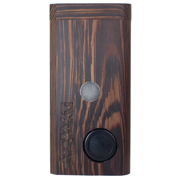 This is the DynaVap DynaStashER in Wenge Wood. Featuring a pop-out silicon concentrate holder, a magnet, and separate compartments for your device and herbal material. Available at Ritual.