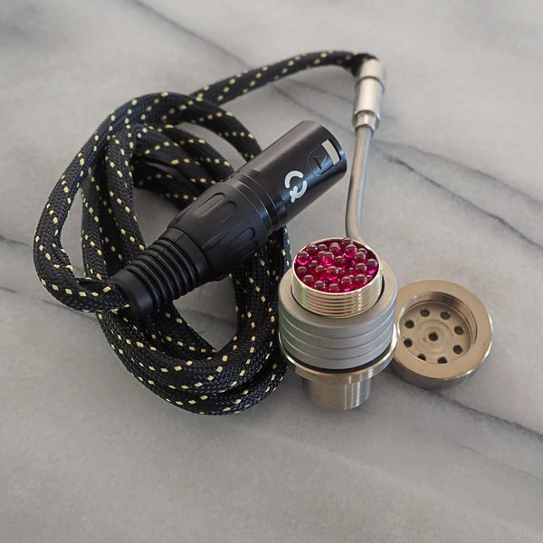 This is the Taroma Lite DIY Kit from QaromaShop available at Ritual. Featuring a digital PID temperature controller, 20mm heater coil, StabWood coil handle, glass adapter bowl, 3mm aroma ruby pearls, 17mm stainless steel screens, stainless steel scoop tool, Taroma Lite Housing, and a Suet Jade Porcelain Stand. An affordable and durable ball vape built for years of daily use.