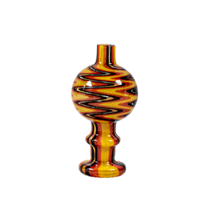 This is a Zig Zag Bubble Carp Cap from Ritual Glass available at Ritual. It features a directional air hole which can be rotated around for efficient concentrate vaporization. A great addition to any banger dab setup with some added style.
