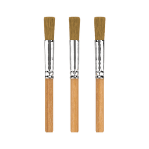 These are three wooden cleaning brushes from Storz & Bickel available at Ritual.