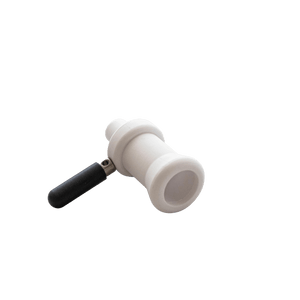 This is the Adapter Ceramic Bowl from QaromaShop available at Ritual. Available in 14mm and 19mm each bowl comes with a silicone handle and holds 17mm screens. Compatible with all regular size housings this is the perfect pairing for your ball vaporizer.