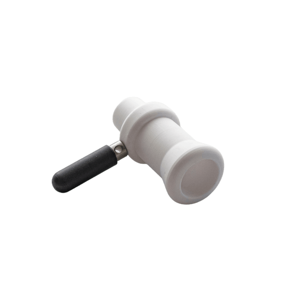 This is the Adapter Ceramic Bowl from QaromaShop available at Ritual. Available in 14mm and 19mm each bowl comes with a silicone handle and holds 17mm screens. Compatible with all regular size housings this is the perfect pairing for your ball vaporizer.