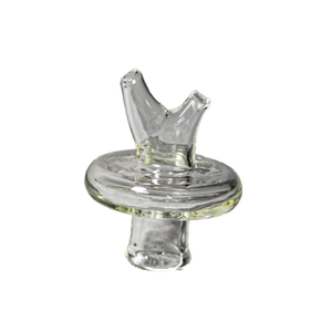 This is the Dual-Directional Carb Cap from Ritual Glass available at Ritual. It features two directional air holes for maximum movement inside your banger. Compatible with a wide variety of dab quartz and slurpers this is a great everyday carb cap.
