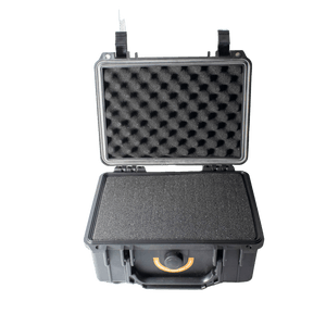 This is the small protective case from Ritual Glass available at Ritual. It features pick-and-pull foam for easy customization and padlocking enclosures for maximum security. 