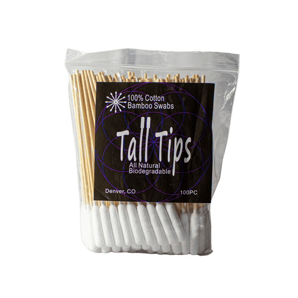 These are Tall Tips bamboo swabs available at Ritual. Featuring bamboo handles and 100% cotton oversized swabs for maximum absorbency. A must have for your cleaning setup, keep that slurper sparkling for a long time!